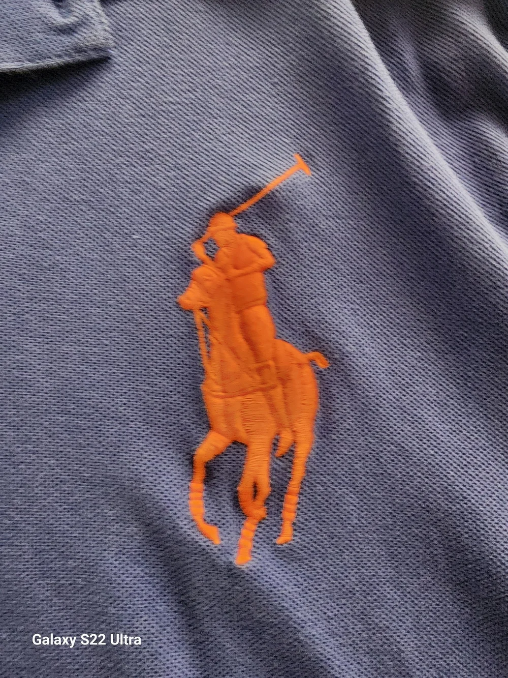 Polo by Ralph Lauren Navy Polo with Orange Trim